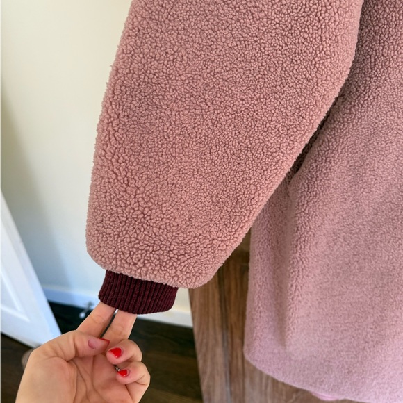 THE GREAT. Mauve Teddy Jacket - Picture 4 of 6